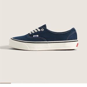 Vans Dark Blue Canvas Shoes with White Trim